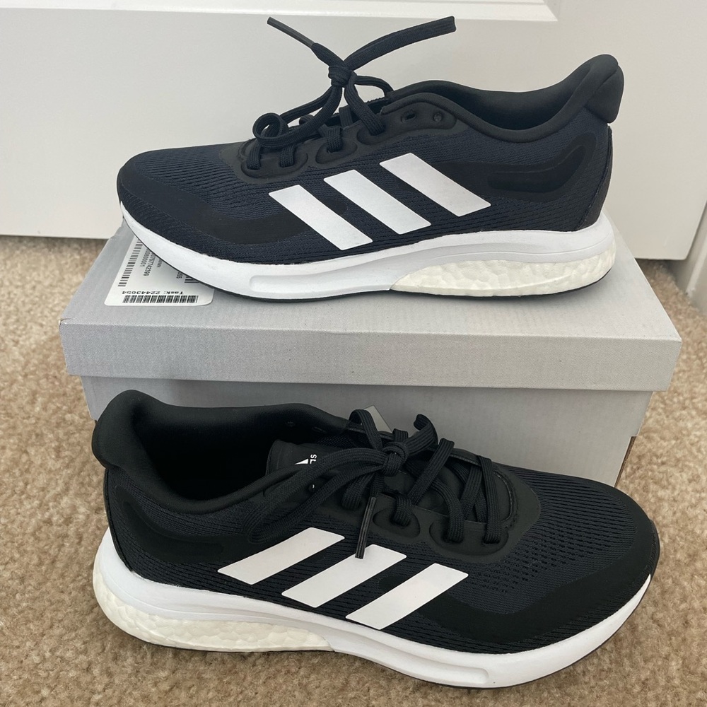 Adidas Black and White Running Shoes